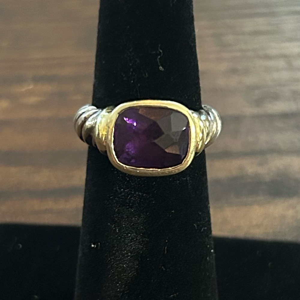 Authentic David Yurman Amethyst Ring Size 5 1/2